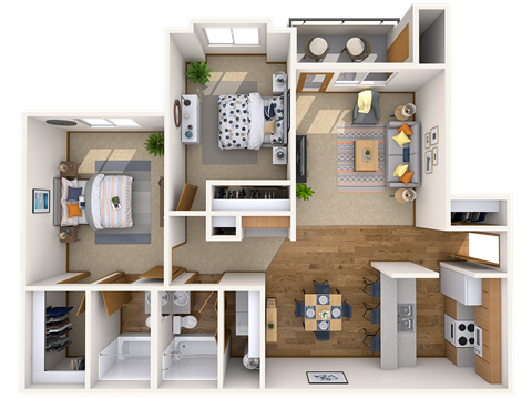 Hilby Station - 2 Beds, 2 Baths Spruce (B)